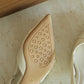 Joelle Pointed High Heels Pump (Cream White)
