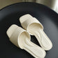 Yoana Casual Low Heels (Cream White)