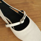 Liza Pointed Slingback Flats (Cream White)