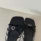 Willa Rhinestone Buckle Heels (Black)