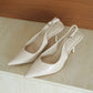 Aurelia Pointed Slingback Heels (Beige)