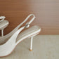 Aurelia Pointed Slingback Heels (Beige)