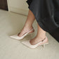 Aurelia Pointed Slingback Heels (Beige)