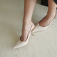 Aurelia Pointed Slingback Heels (Beige)