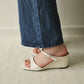 Asther Slip On Wedges (Cream White)