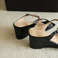 Asther Slip On Wedges (Black)