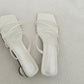 [Minor Defect] Size 38 Elvie Strappy Heels in White