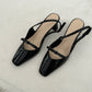 [Minor Defect] Size 39 Rica Slingback Heels in Black