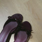 Chelsey Patent Bow Sandals (Burgundy)