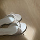 Chelsey Patent Bow Sandals (White)
