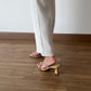 Klarra Rhinestone Strappy Heels (Khaki)