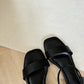 Tavia Slide Slingback Sandals (Black)