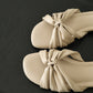 Evette Soft Pleated Sandals (Khaki) (Slim feet only)