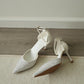 Miyeon Glitter Pointed Heels (White)