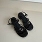 Verona Strappy Sandals (Black)