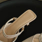 Clarisse Rhinestone Pointed Heels (Cream White)