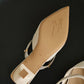 Clarisse Rhinestone Pointed Heels (Cream White)