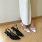 Cassia Lacey High Heels (White)