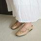 Makayla Bow Slip On Mules (Khaki)