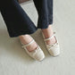 Makayla Bow Slip On Mules (Cream White)