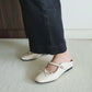 Makayla Bow Slip On Mules (Cream White)