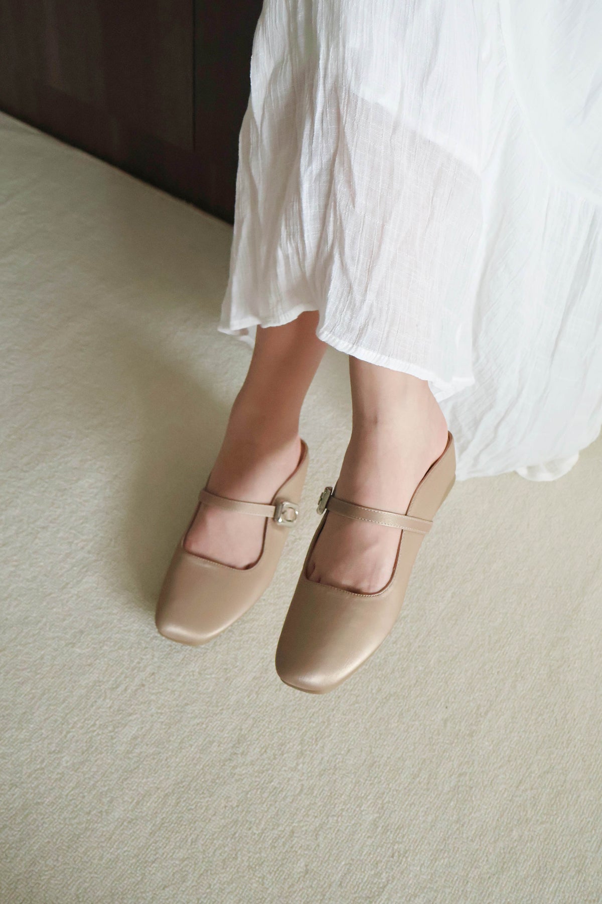 Jayne Slip On Mule (Khaki)
