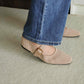 Tebby Knit Mary Jane Flats (Beige)