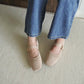 Tebby Knit Mary Jane Flats (Beige)