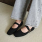 Tebby Knit Mary Jane Flats (Black)
