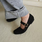 Tebby Knit Mary Jane Flats (Black)