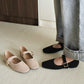 Tebby Knit Mary Jane Flats (Black)
