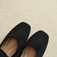 Tebby Knit Mary Jane Flats (Black)