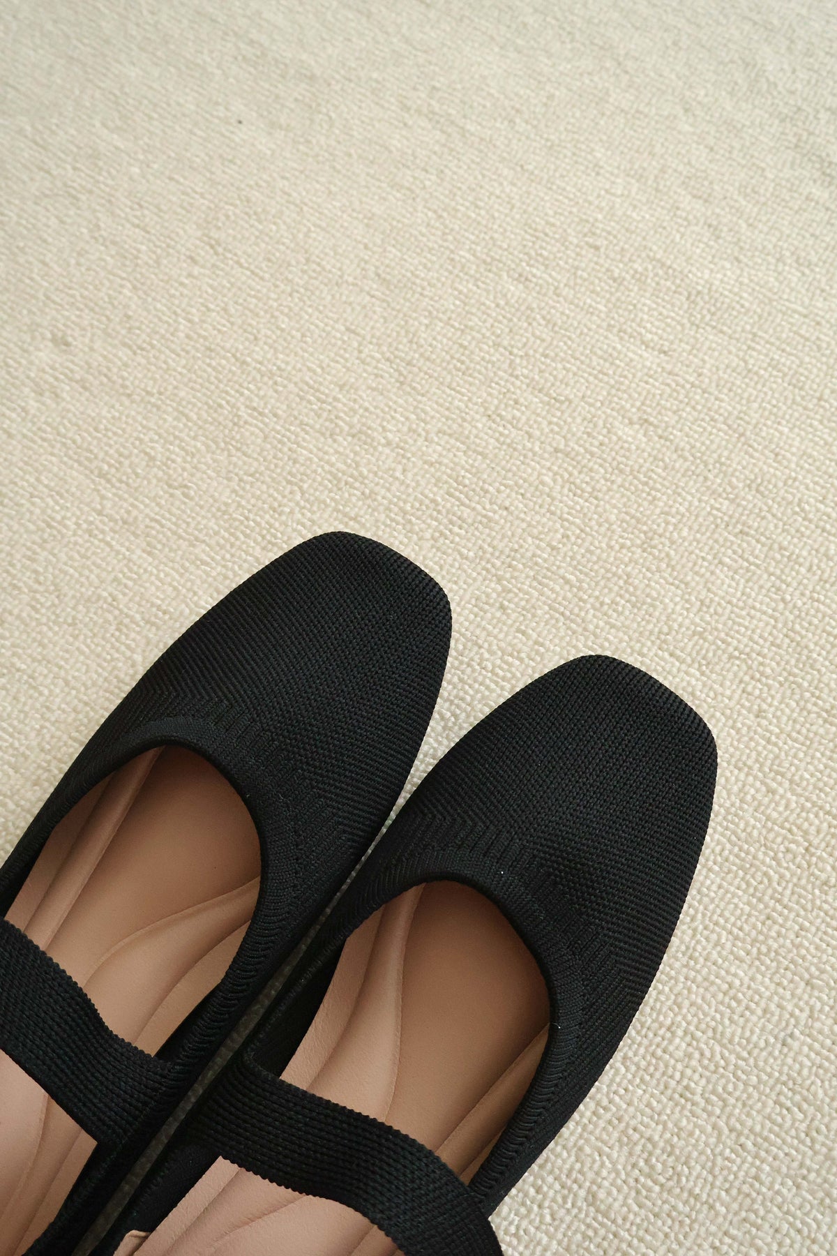 Tebby Knit Mary Jane Flats (Black)