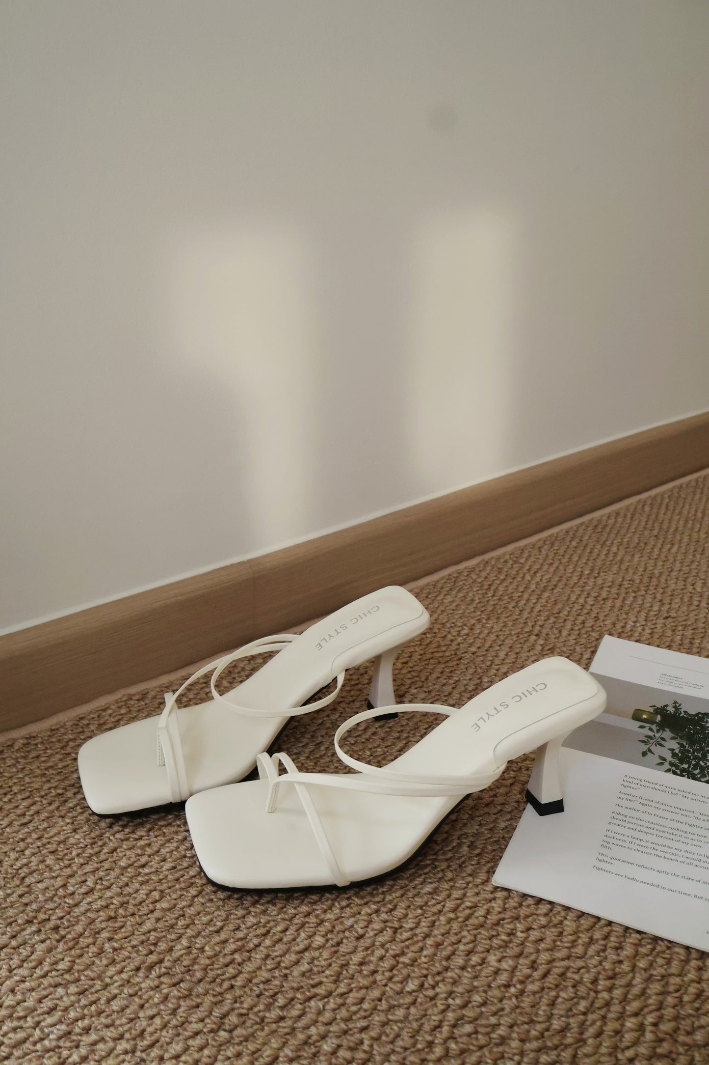 Valenne Strappy Heels (Cream White)