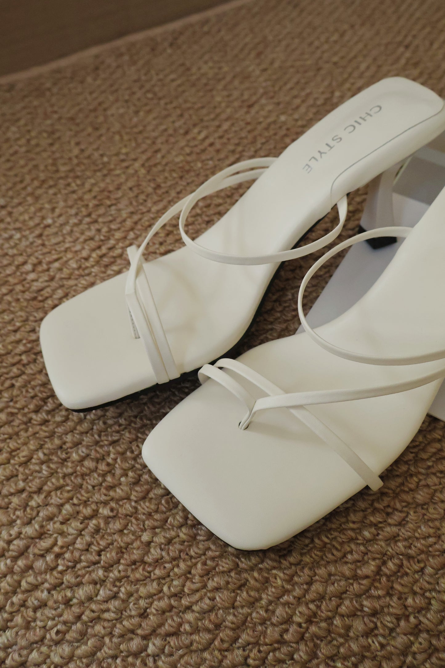 Valenne Strappy Heels (Cream White)
