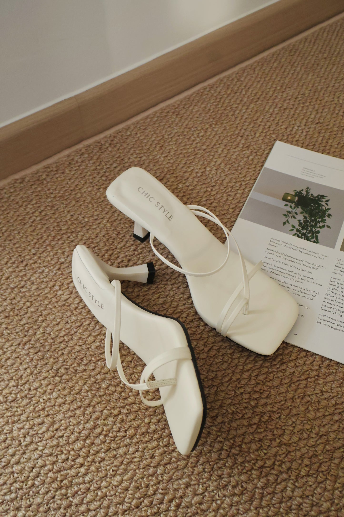 Valenne Strappy Heels (Cream White)