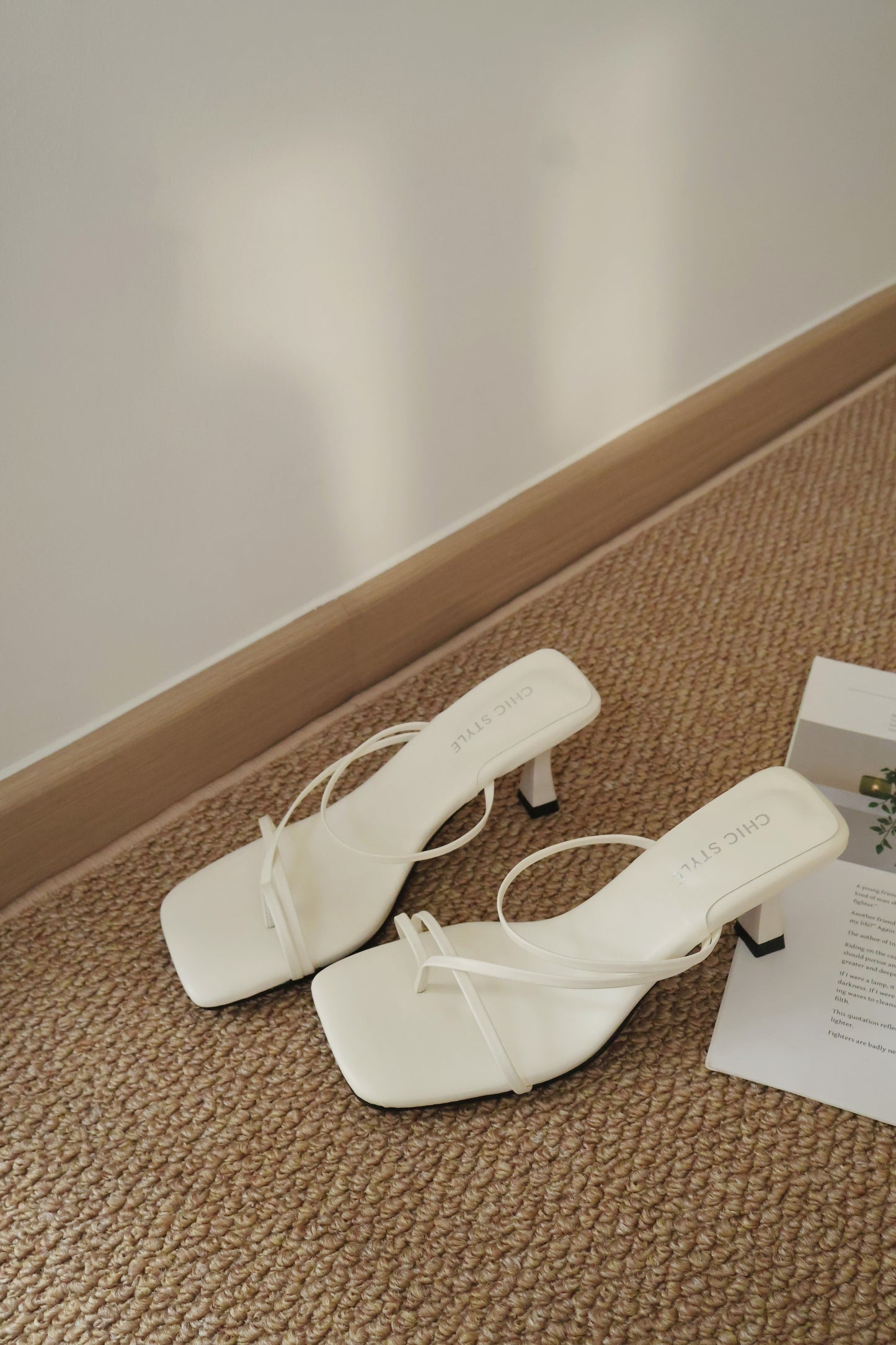 Valenne Strappy Heels (Cream White)