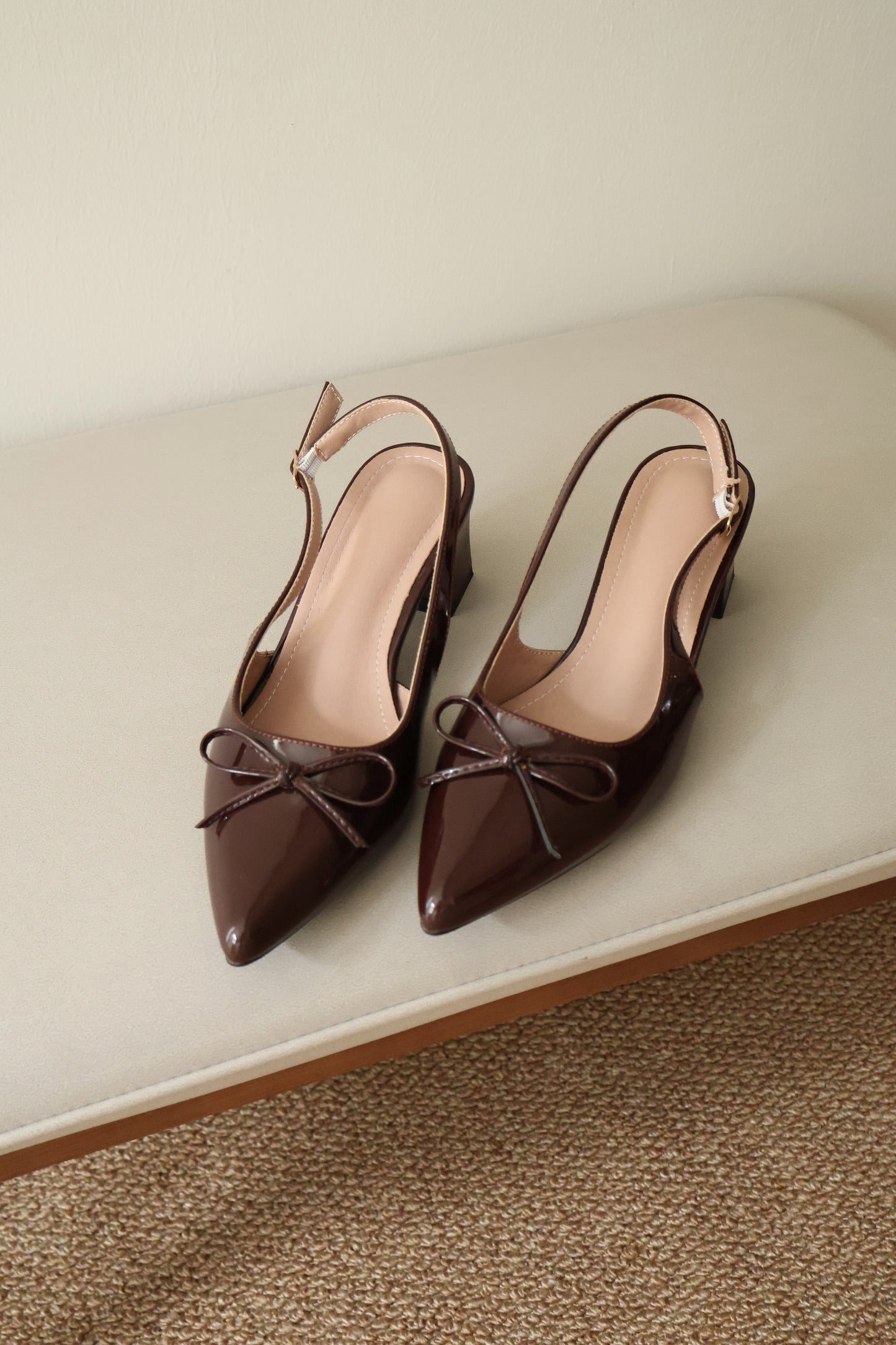Veyna Slingback Heels Pump (Coffee)