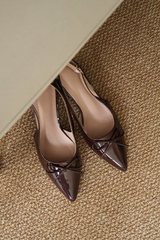 Veyna Slingback Heels Pump (Coffee)