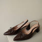Veyna Slingback Heels Pump (Coffee)