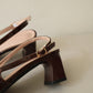 Veyna Slingback Heels Pump (Coffee)