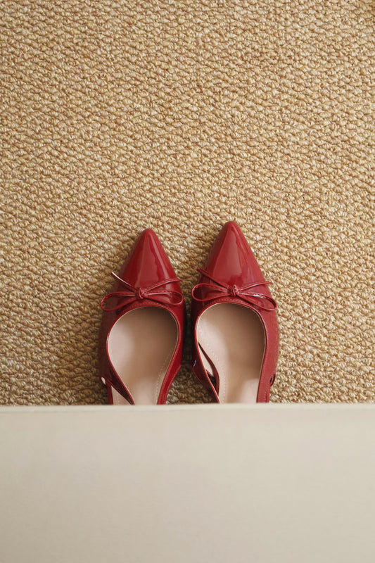 Veyna Slingback Heels Pump (Maroon)