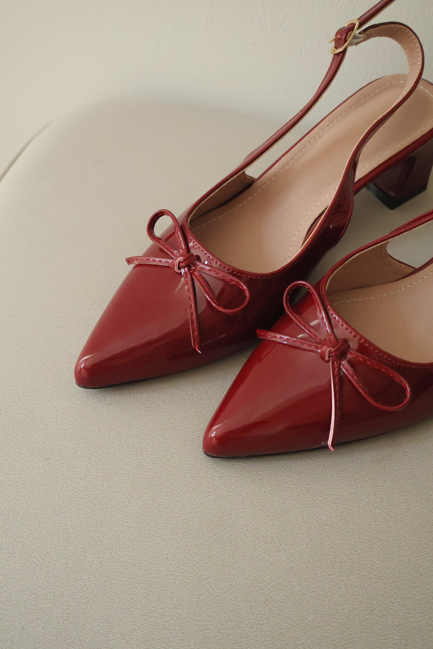 Veyna Slingback Heels Pump (Maroon)