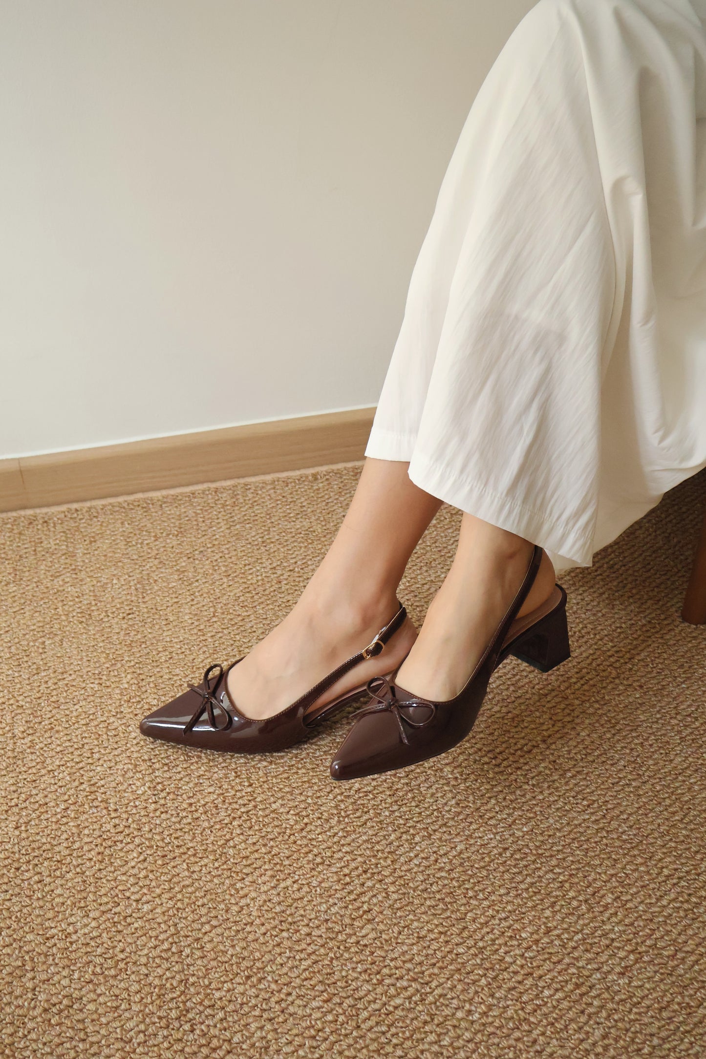 Veyna Slingback Heels Pump (Coffee)