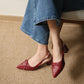 Veyna Slingback Heels Pump (Maroon)