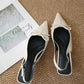 Elyn Stitchy Bow Heels (Cream White)