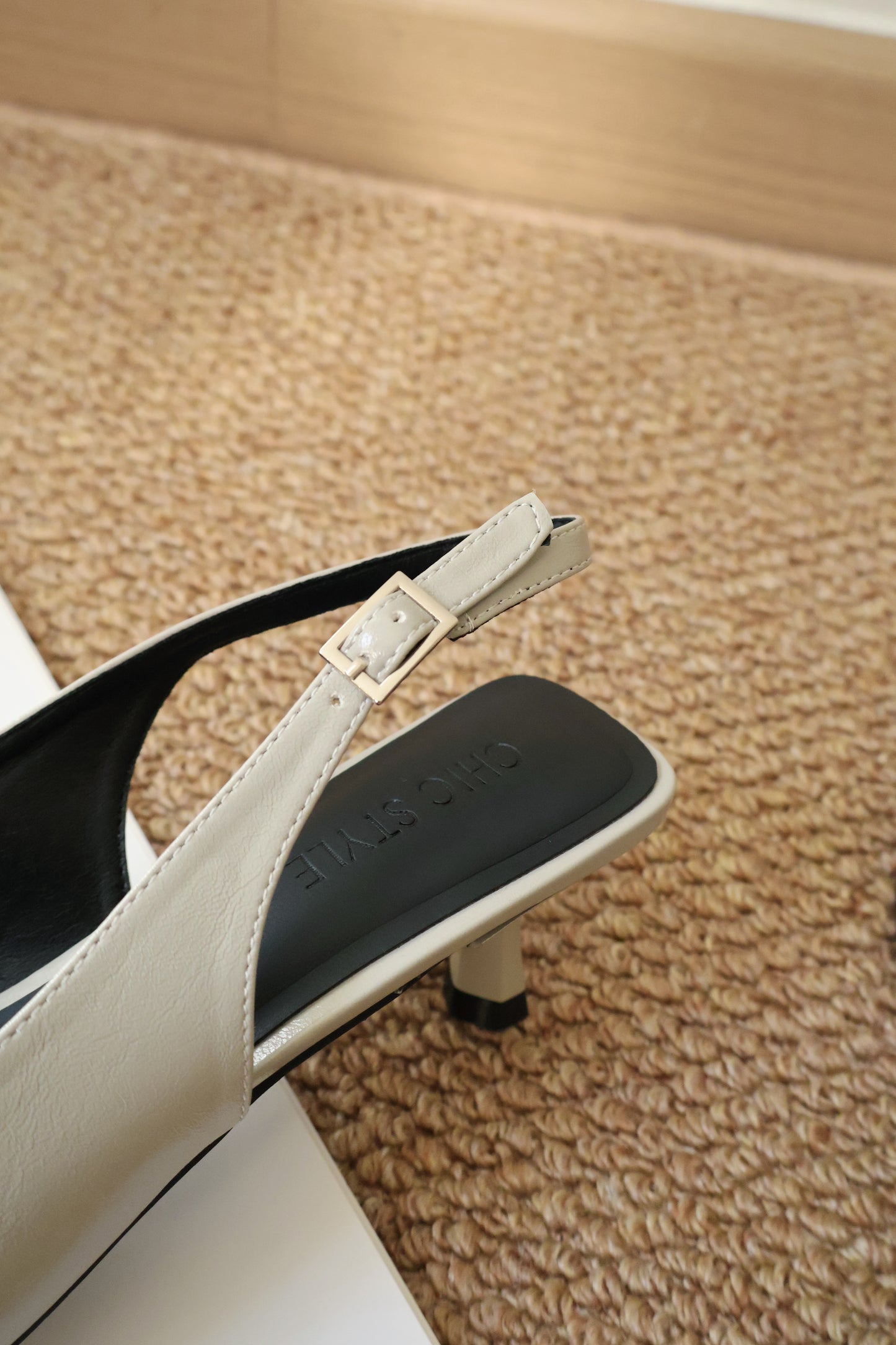 Elyn Stitchy Bow Heels (Grey)