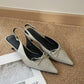 Elyn Stitchy Bow Heels (Grey)