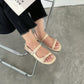 Arlene Buckle Strap Sandals (Cream)