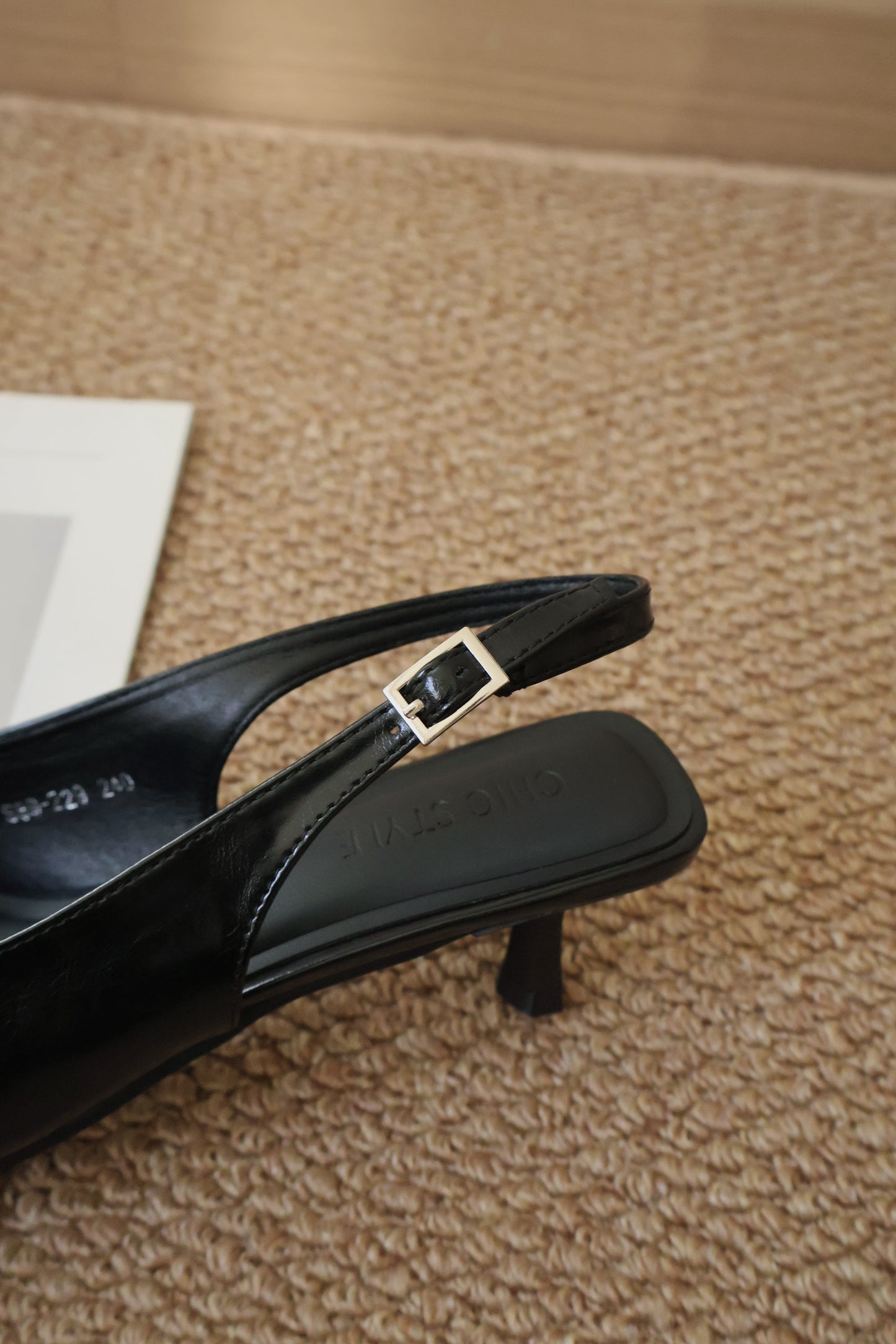 Elyn Stitchy Bow Heels (Black)